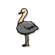 animal Ostrich doodle