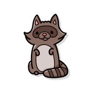 animal Raccoon doodle N2