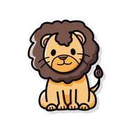 animal lion doodle