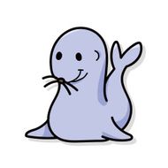 animal seal doodle N2