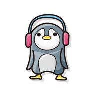 animal penguin doodle N3