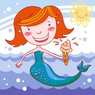 Mermaid And Ice-Cream