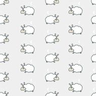 seamless cute sheep pattern