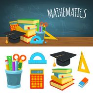 Math backdrop and icons