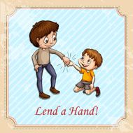Man holding child&#039;s hand