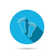 Baby footprints icon Child feet sign N4