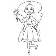 Fairy - coloring page for kids