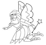 Fairy - coloring page for kids N4