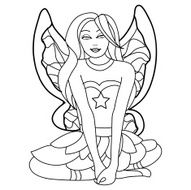 Fairy - coloring page for kids N12