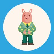 animal rabbit worker cartoon theme elements