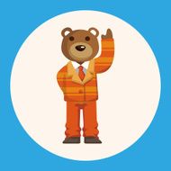 animal bear worker cartoon theme elements