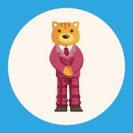 animal cat worker cartoon theme elements