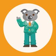 animal koala worker cartoon theme elements