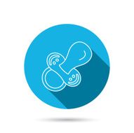 Pacifier icon Nipple or dummy sign N8