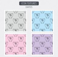 Diaper with pin icon Child underwear sign N3
