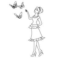 Princess - coloring page for kids N2