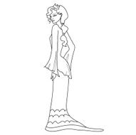 Princess - coloring page for kids N5