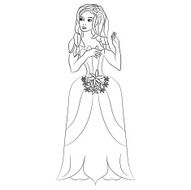 Princess - coloring page for kids N6