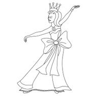 Princess - coloring page for kids N7