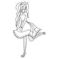 Princess - coloring page for kids N8