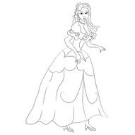 Princess - coloring page for kids N9