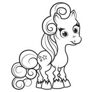Cute pony - coloring page for kids