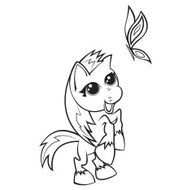 Pony - coloring page for kids N3