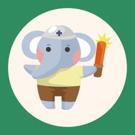 animal elephant worker cartoon theme elements