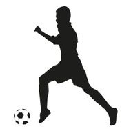 Soccer player silhouette Young boy