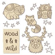 Wood animal figures Eco friendly toys N2