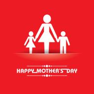 Stylish Happy Mother&#039;s Day Greeting stock vector