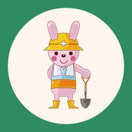 animal worker cartoon theme elements N3