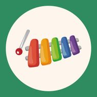 baby toy piano theme elements
