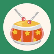 baby toy drum theme elements