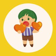 little kid with heart theme elements N4