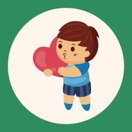 little kid with heart theme elements N7