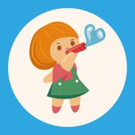 little kid with heart theme elements N9