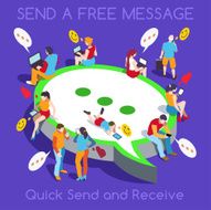 Free Chat Set People Isometric