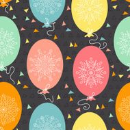 Seamless pattern with balloons