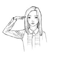 Retro Sketch picture Hand drawn illusration