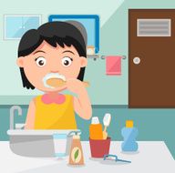 Girl Brushing Teeth N4