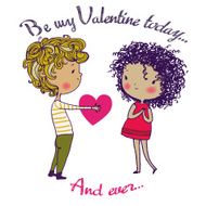 cute couple with heart