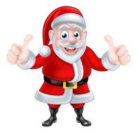 Double Thumbs up Cartoon Santa