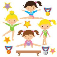 Gymnastics vector illustration N4