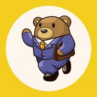 animal worker cartoon theme elements N10