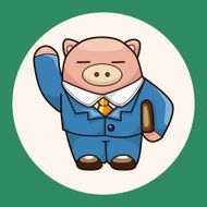 animal worker cartoon theme elements N13