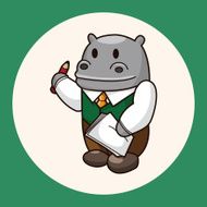 animal worker cartoon theme elements N17