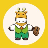 animal worker cartoon theme elements N18