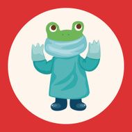 animal frog doctor cartoon theme elements N2