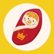 Royal theme prince baby elements vector eps